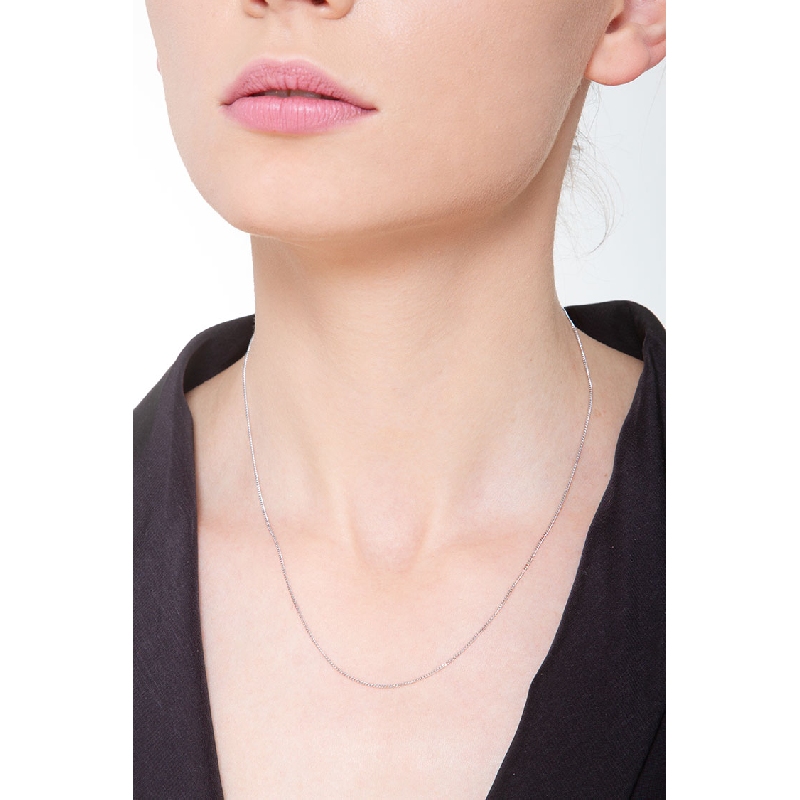 Gargantilla oro blanco 18k 45 cm