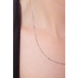 Gargantilla oro blanco 18k 45 cm 2