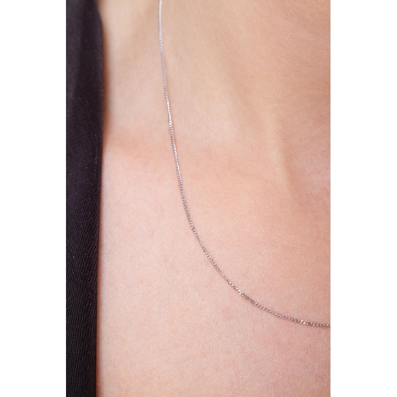 Gargantilla oro blanco 18k 45 cm