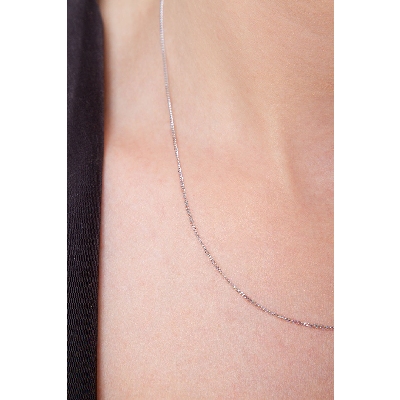 Gargantilla oro blanco 18k 45 cm