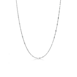 Cadena de oro blanco de 18k 45 cm