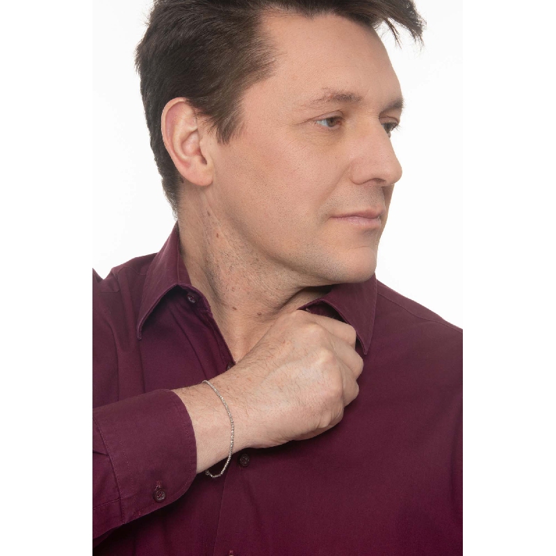 Pulsera en oro blanco 750 con delicadas bolitas