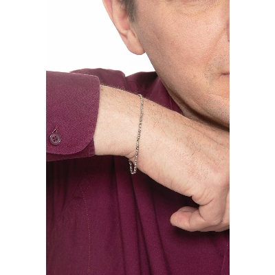 Pulsera en oro blanco 750 con delicadas bolitas