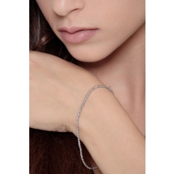 Pulsera en oro blanco 750 con delicadas bolitas 2