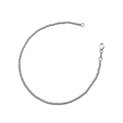 Pulsera en oro blanco 750 con delicadas bolitas