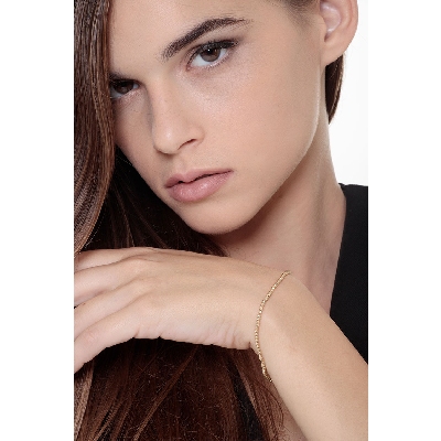 Pulsera design  en oro amarillo diamantado de 18k