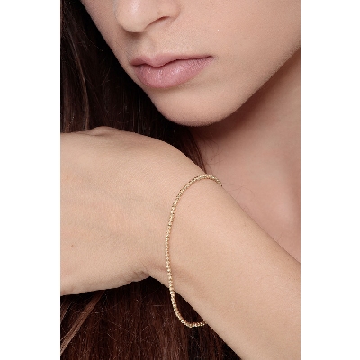 Pulsera design  en oro amarillo diamantado de 18k