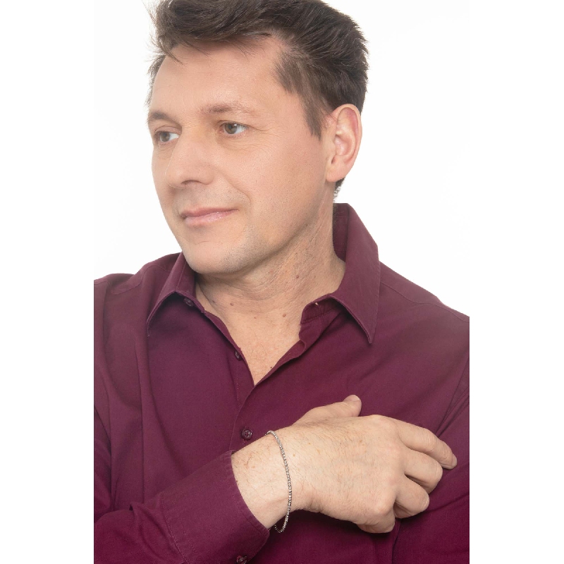 Pulsera de fantasía con bolitas en oro blanco godronado Pulsera de fantasía con bolitas en oro blanco godronado