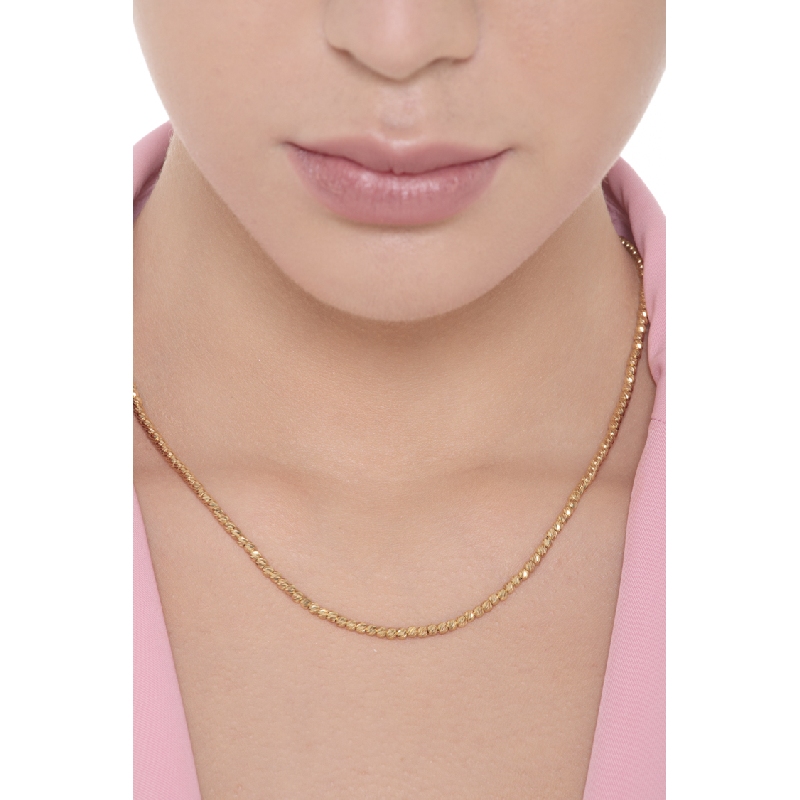 Gargantilla con esferas diamantadas en oro amarillo 18k