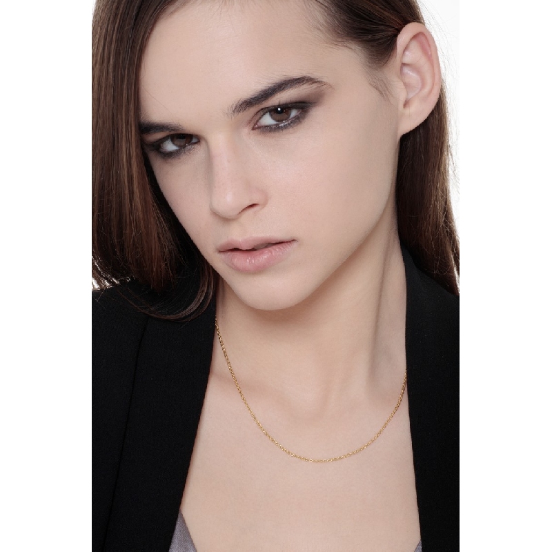 Cadena rolo oro amarillo 18k 45 cm