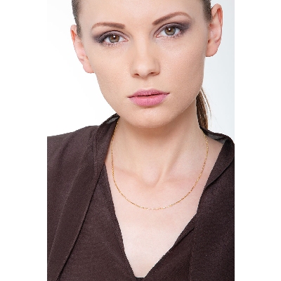 Cadena en oro amarillo 18 quilates, 45 cm