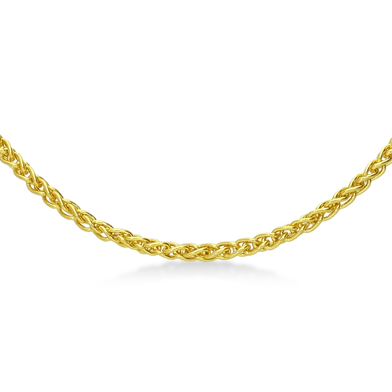 Cadena espiga en oro amarillo 18k, 50 cm Cadena espiga en oro amarillo 18k, 50 cm