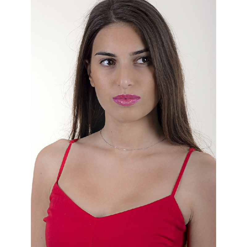 Collar oro blanco 18k cadena veneziana 40 cm