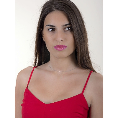 Collar oro blanco 18k cadena veneziana 40 cm