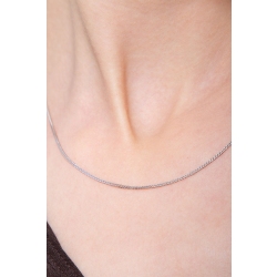 Collar oro blanco 18k cadena veneziana 45 cm 2