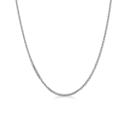Cadena veneciana en oro blanco de 18 quilates