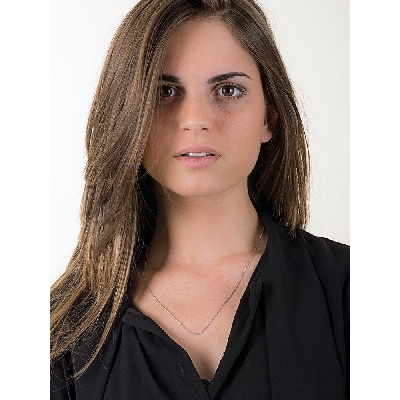 Cadena veneziana godronada en oro blanco 50 cm