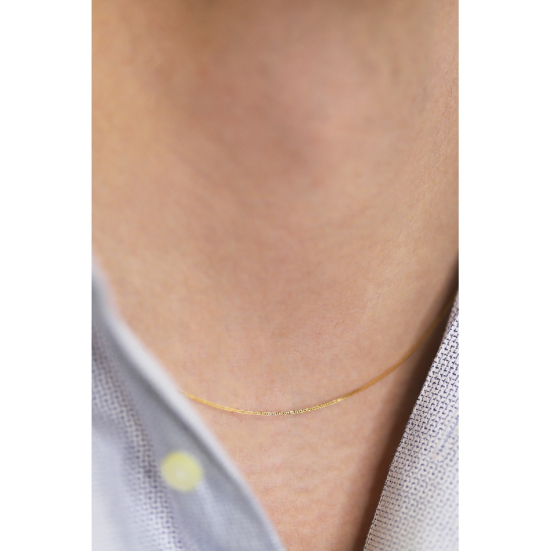 Cadena veneciana en oro amarillo de 18k, 50 cm