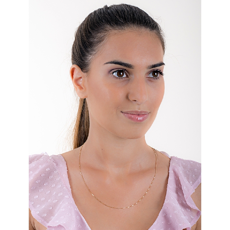 Cadena veneciana en oro amarillo de 18k, 50 cm