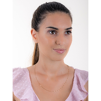 Cadena veneciana en oro amarillo de 18k, 50 cm