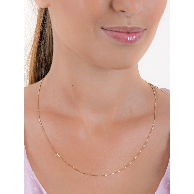 Cadena veneciana en oro amarillo de 18k, 50 cm