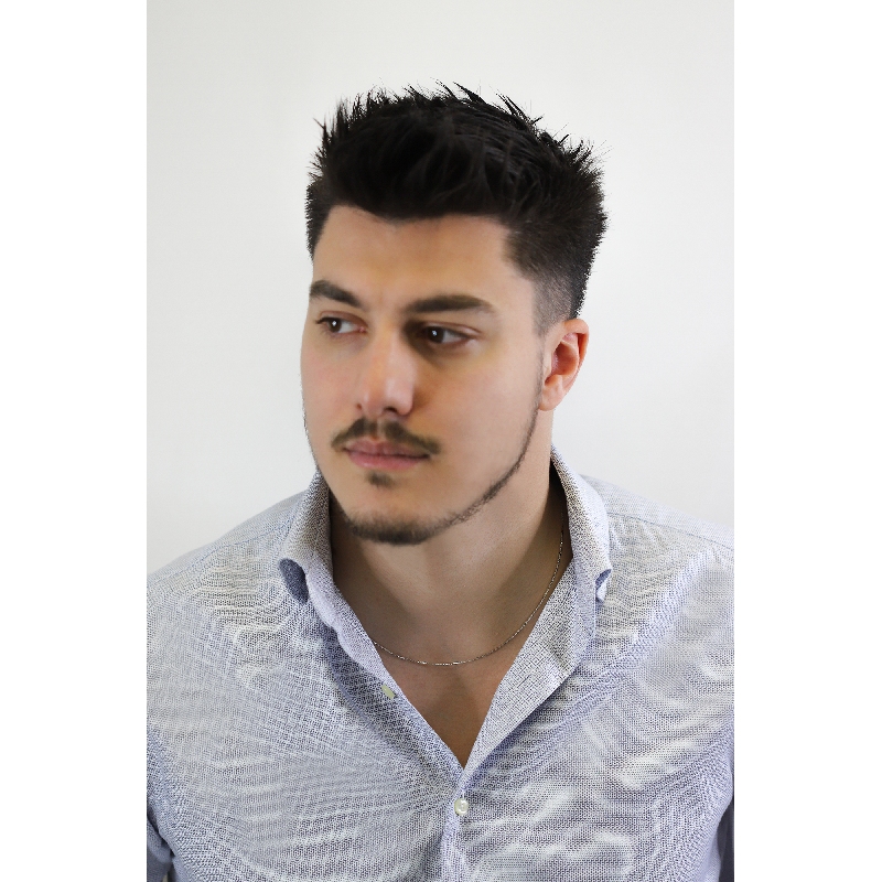 Cadena de estilo veneciano oro blanco 18 quilates, 50 cm