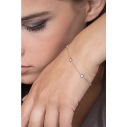 Brazalete oro blanco 18K con diamantes ct 0,35 2