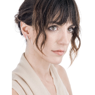 Pendientes design en oro blanco 18k con diamantes