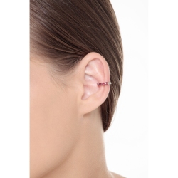 Ear cuff en oro blanco de 18 quilates con rubíes 2
