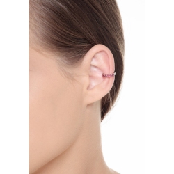 Earcuff oro 18 quilates con rubíes 2