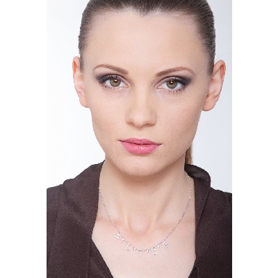 Collar personalizado nombre ALICE oro y diamantes