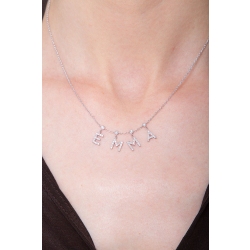 Collar personalizado nombre EMMA oro y diamantes 2