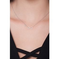 Collar infinito de oro blanco 18k con diamantes 2