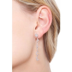Colgante con nombre ALICE  oro blanco y diamantes 2