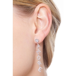 Pendentif personnalisé AMORE or blanc diamants 2