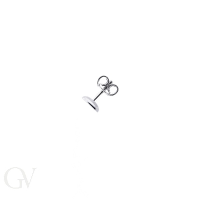 Pendiente individual en oro blanco 18 quilates con diamantes