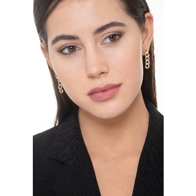 Pendientes cubanos de diamantes y oro 750