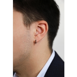 Aro único en oro blanco 18k con diamantes negros 2