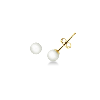 Pendientes de botón Oro Amarillo 18k con perlas 6,5 mm