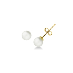 Pendientes de botón oro amarillo 18k 6,80 mm