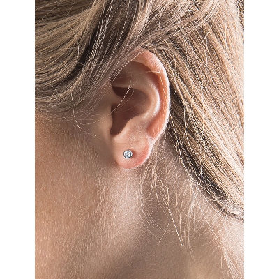 Pendientes oro blaco 18ct y diamantes