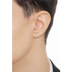 Pendientes sueltos en oro blanco de 18k con diamante 2