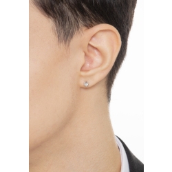 Pendiente mono en oro blanco 18 quilates y diamante 2