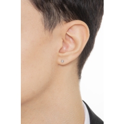 Pendiente mono en oro blanco 18 quilates con diamante 2