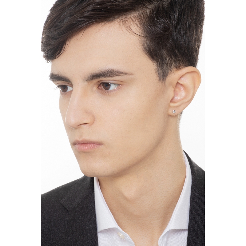 Pendiente mono con diamante y oro 18k , 0.07 ct