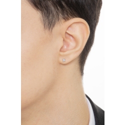 Pendiente mono en oro blanco de 18 quilates con diamante 2