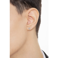 Pendiente mono oro blanco 18k y diamante 2