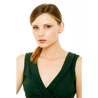 Pendientes gota en oro blanco 18k con diamantes 