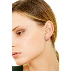 Pendientes gota en oro blanco 18k con diamantes  2