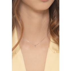 Collar colgante punto de luz con diamante natural  2